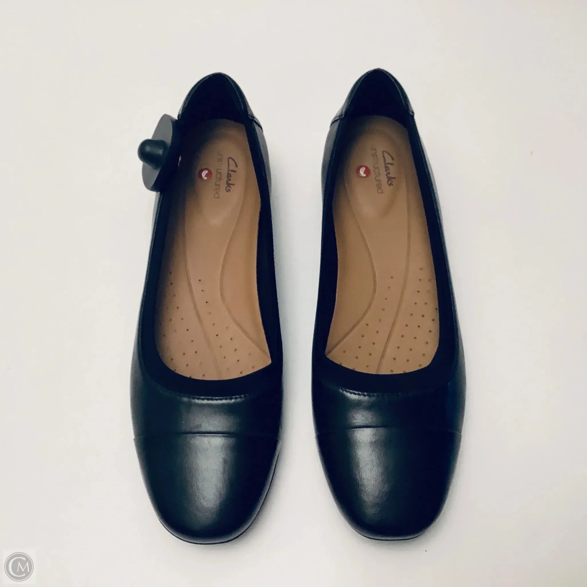 Shoes Flats By Clarks In Black, Size: 8