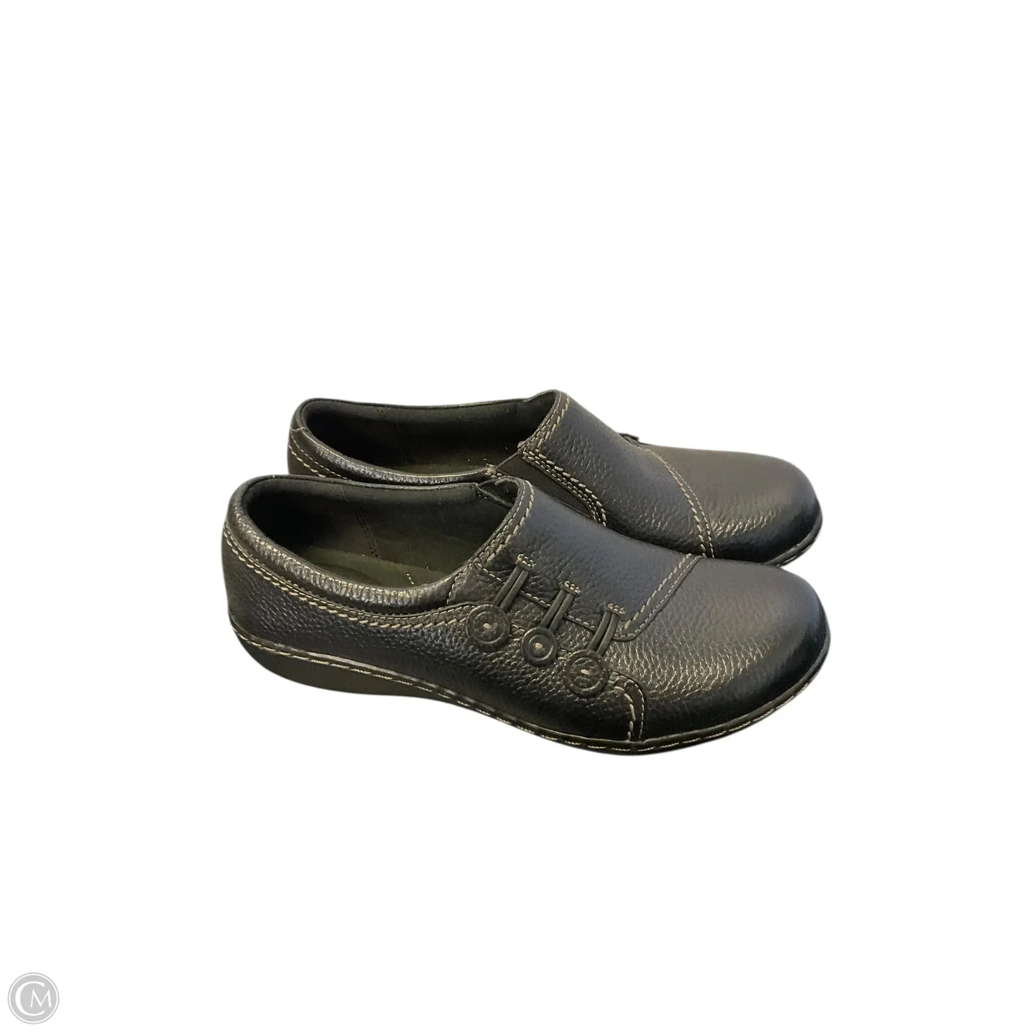 Shoes Flats By Clarks In Black, Size: 9