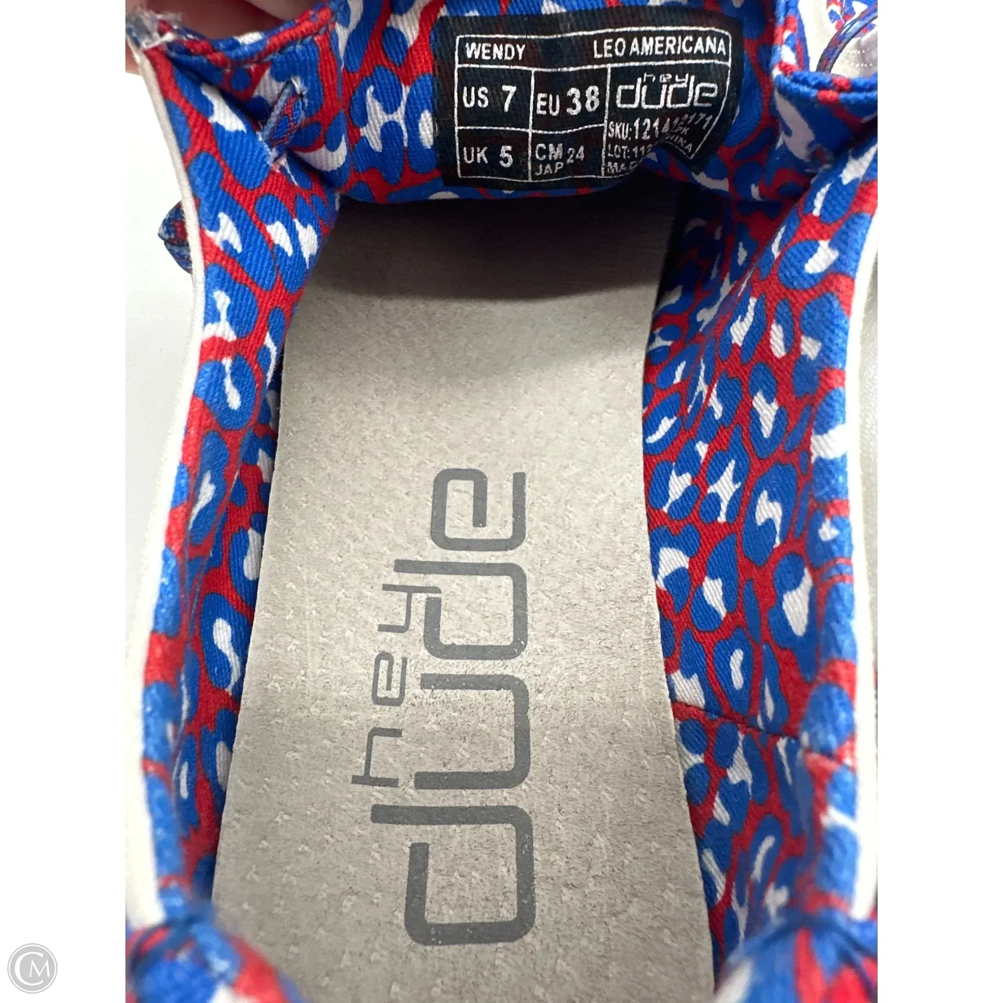 Shoes Flats By Hey Dude In Red & White, Size: 7
