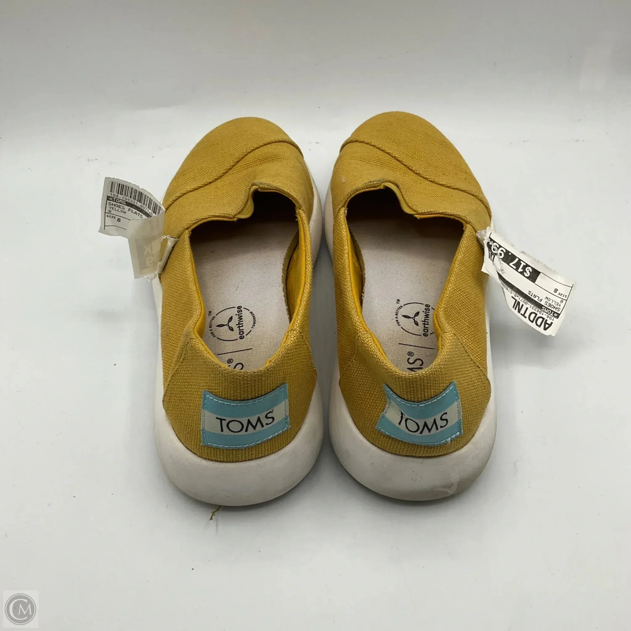 Shoes Flats By Toms In Yellow, Size: 8