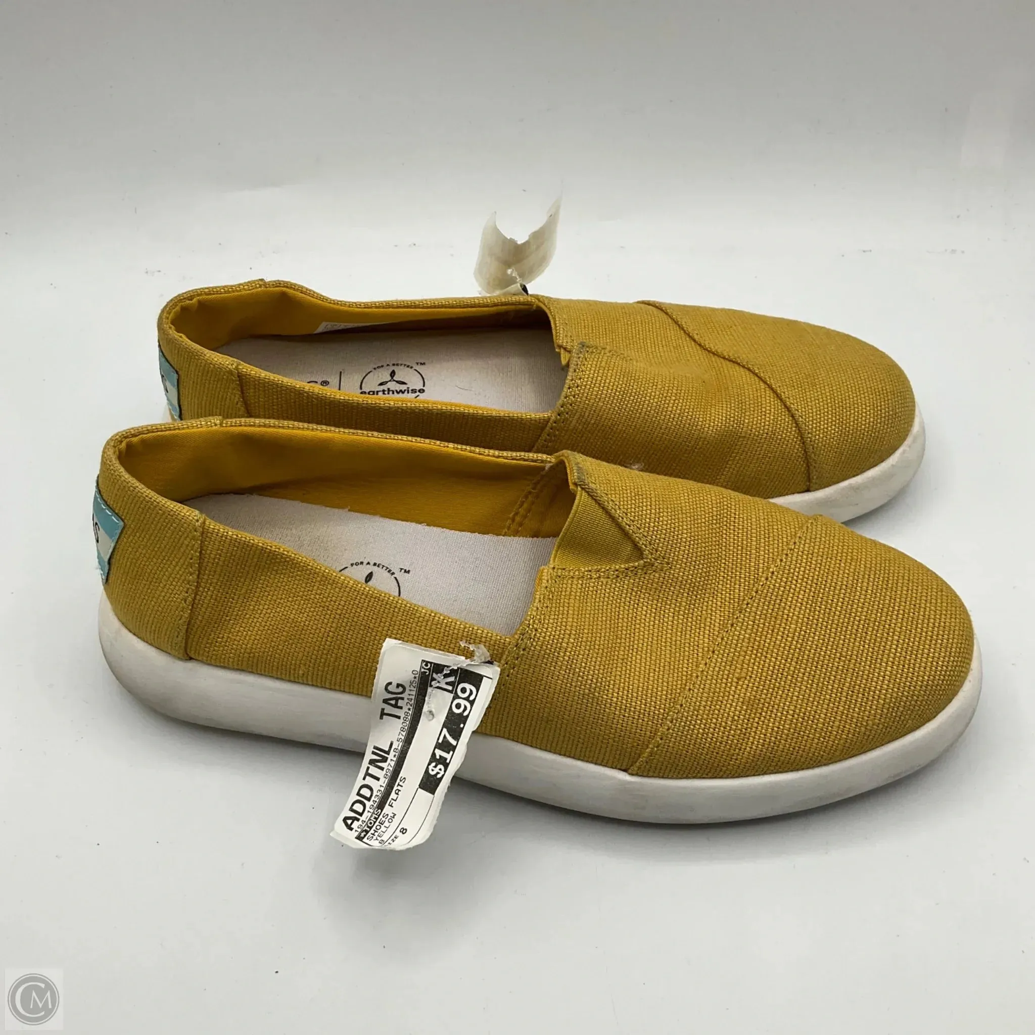 Shoes Flats By Toms In Yellow, Size: 8