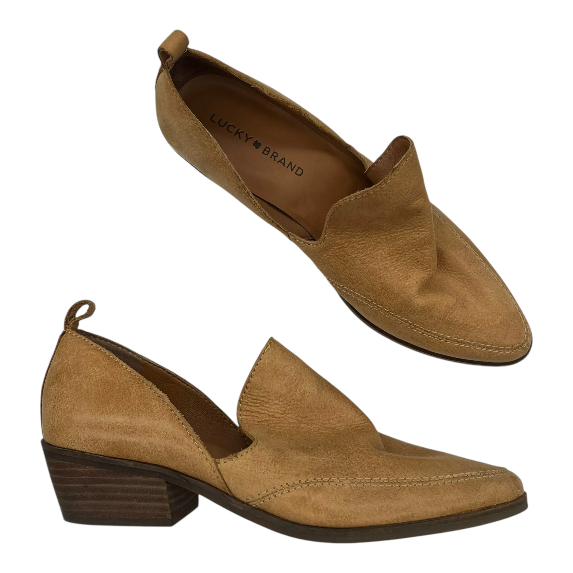 Shoes Heels Block By Lucky Brand In Tan, Size:7.5