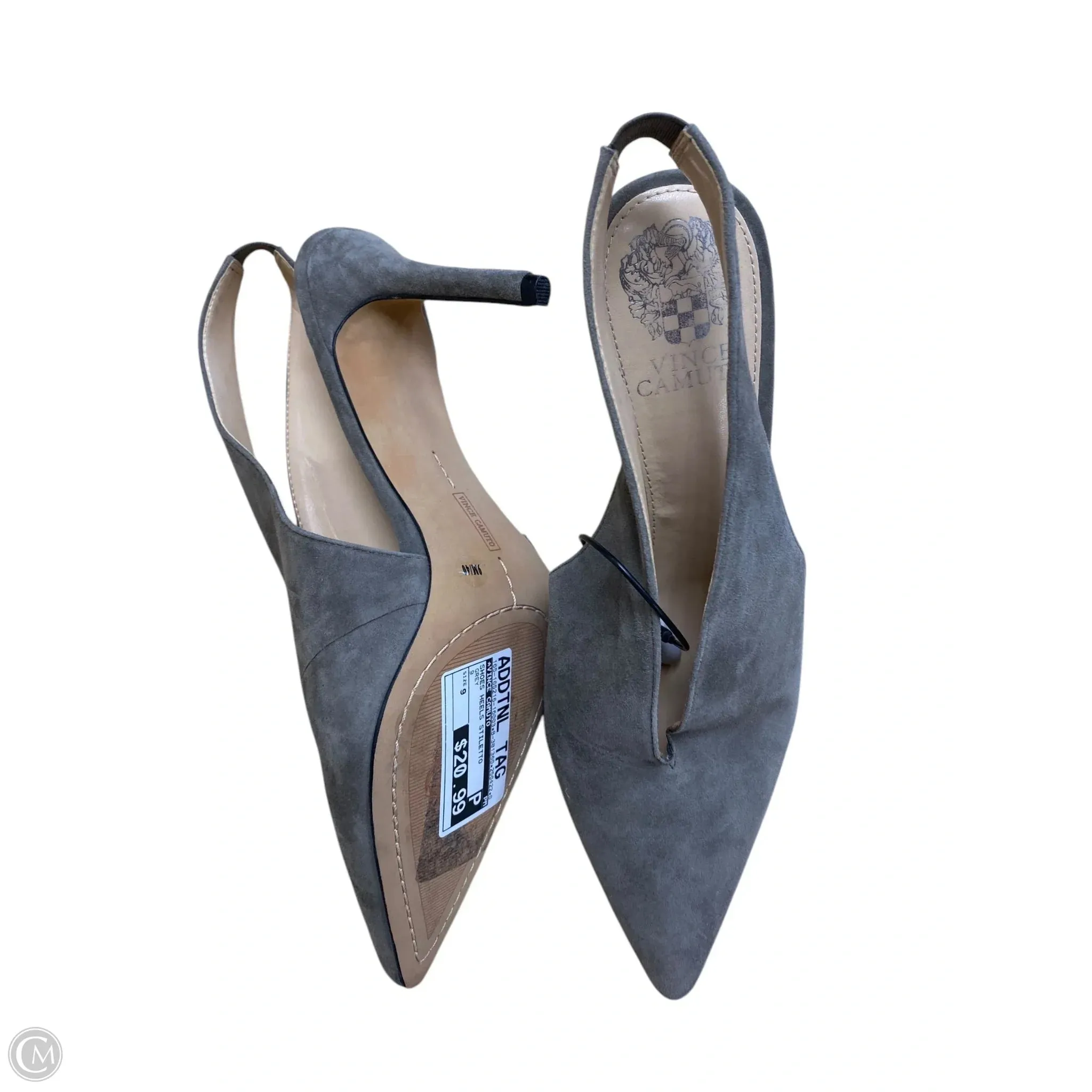 Shoes Heels Stiletto By Vince Camuto In Grey, Size: 9