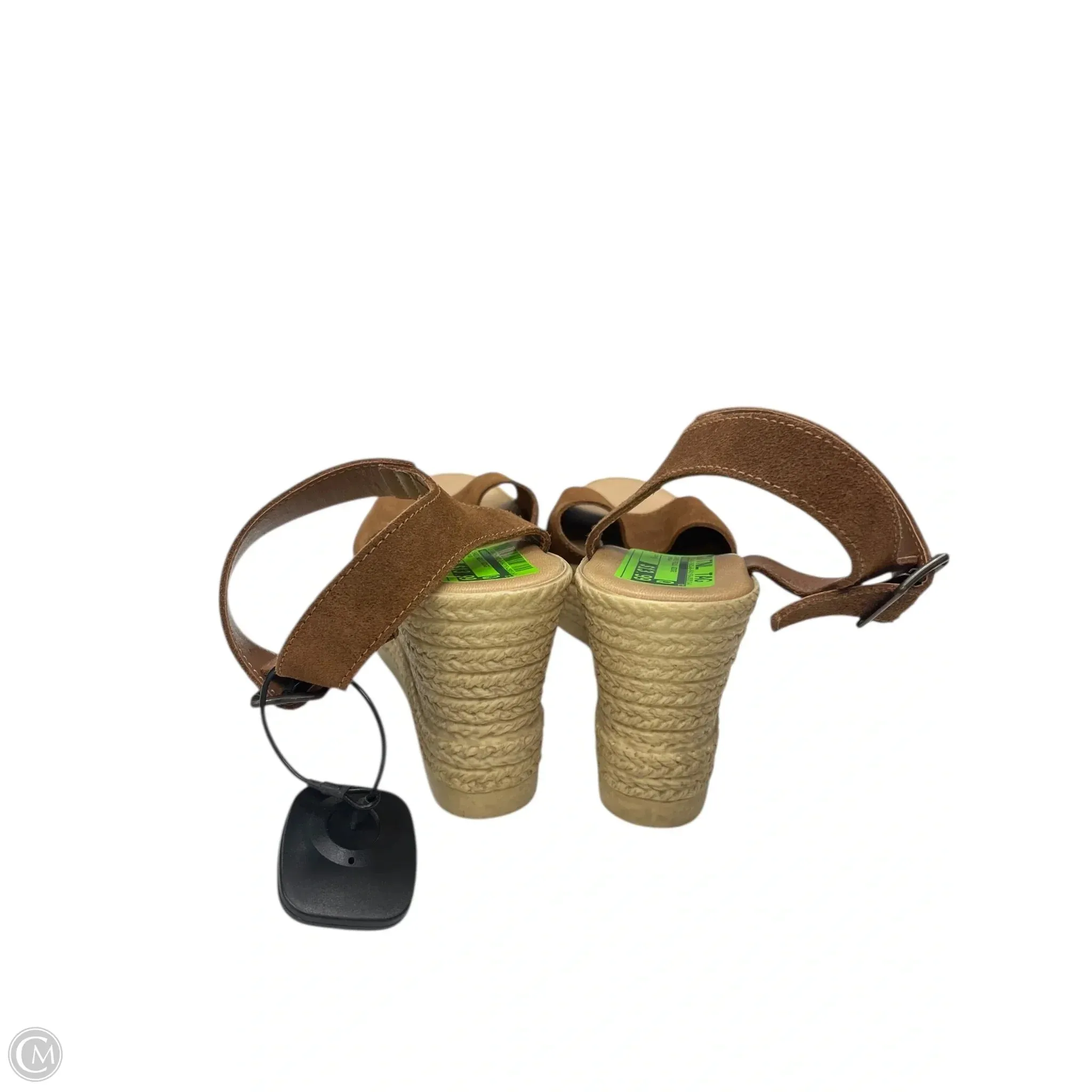 Shoes Heels Wedge By Bamboo In Brown, Size: 9