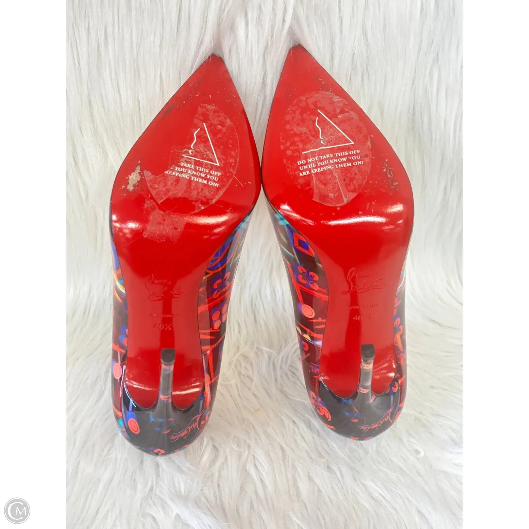 Shoes Luxury Designer By Christian Louboutin In Multi-colored, Size: 10