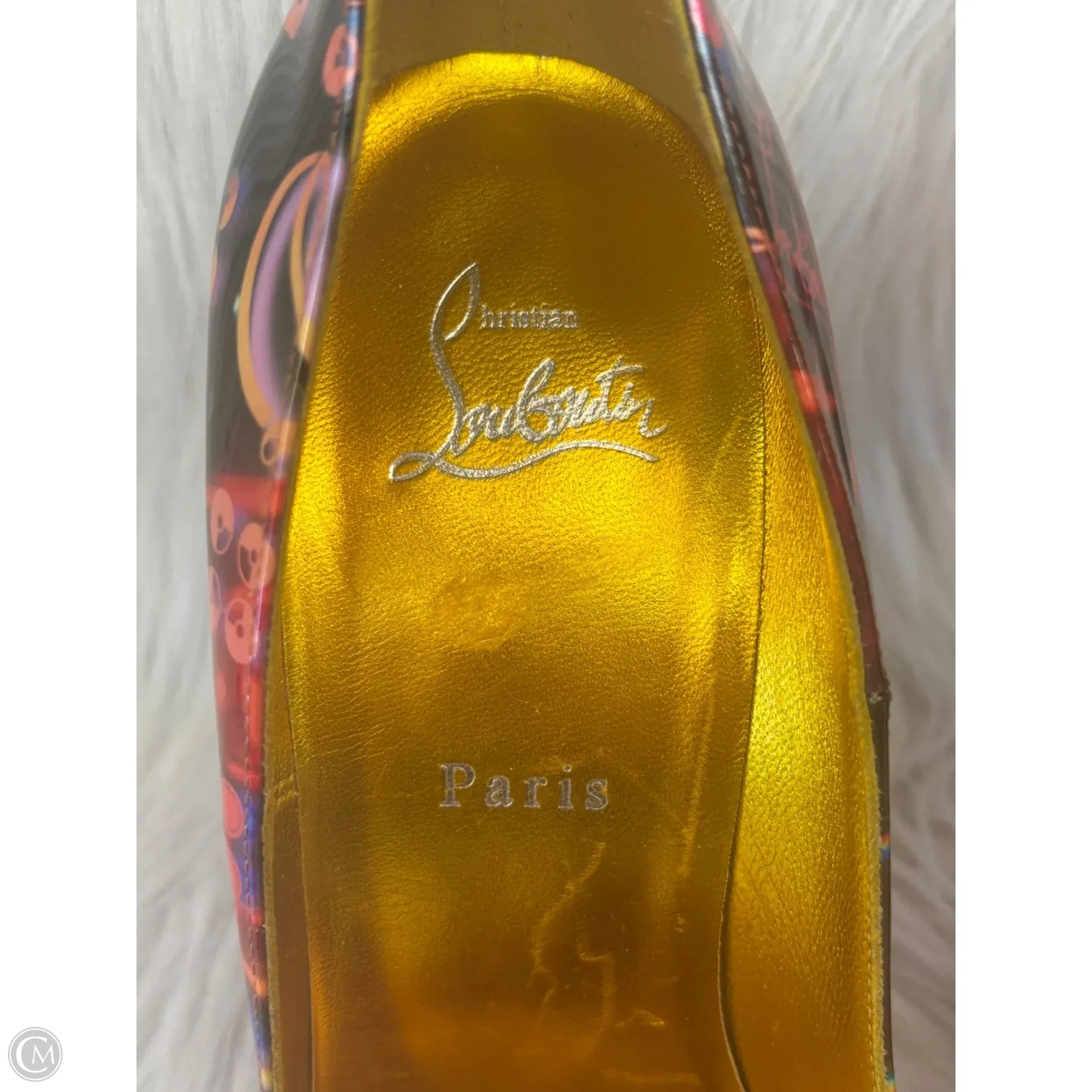 Shoes Luxury Designer By Christian Louboutin In Multi-colored, Size: 10