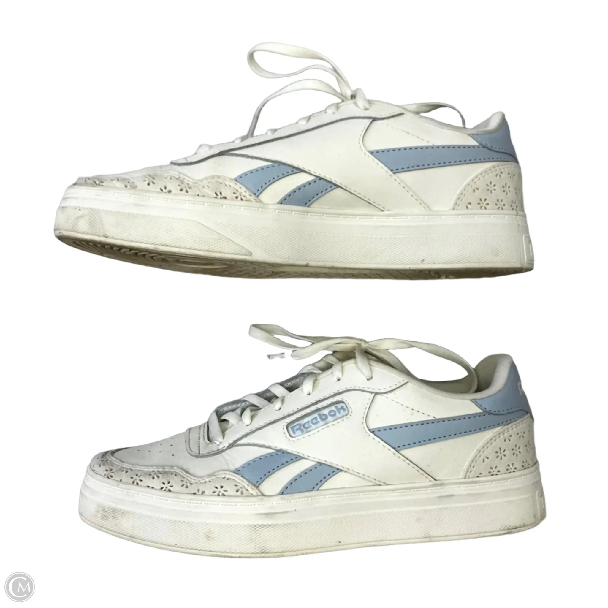 Shoes Sneakers By Reebok In Blue & Cream, Size: 7