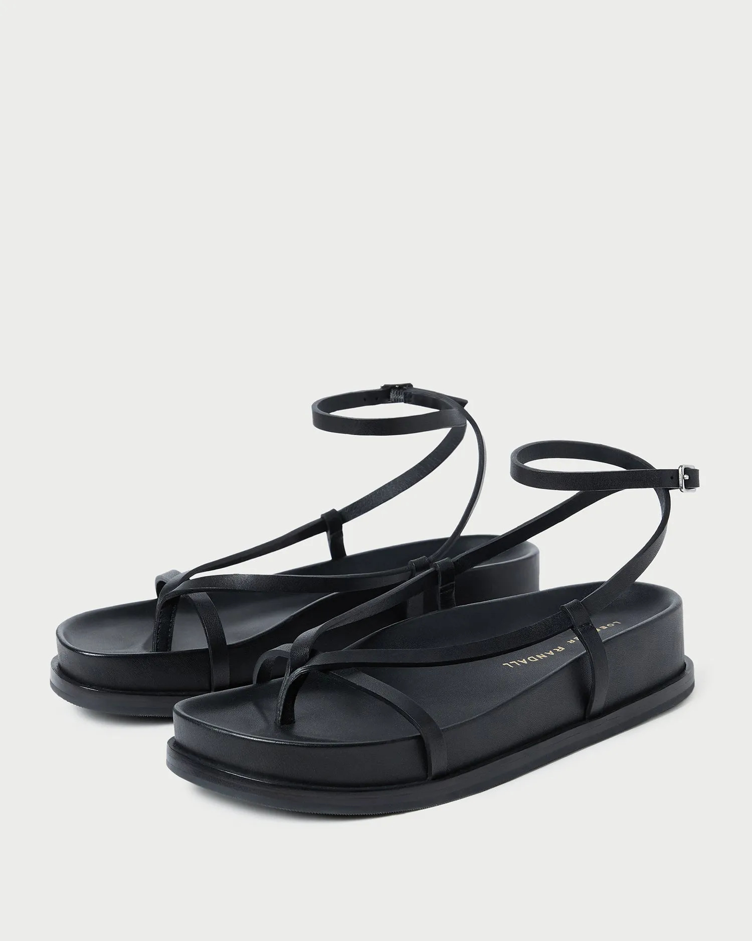 Sonny Black Leather Wrap Sandal -LOEFFLER RANDALL
