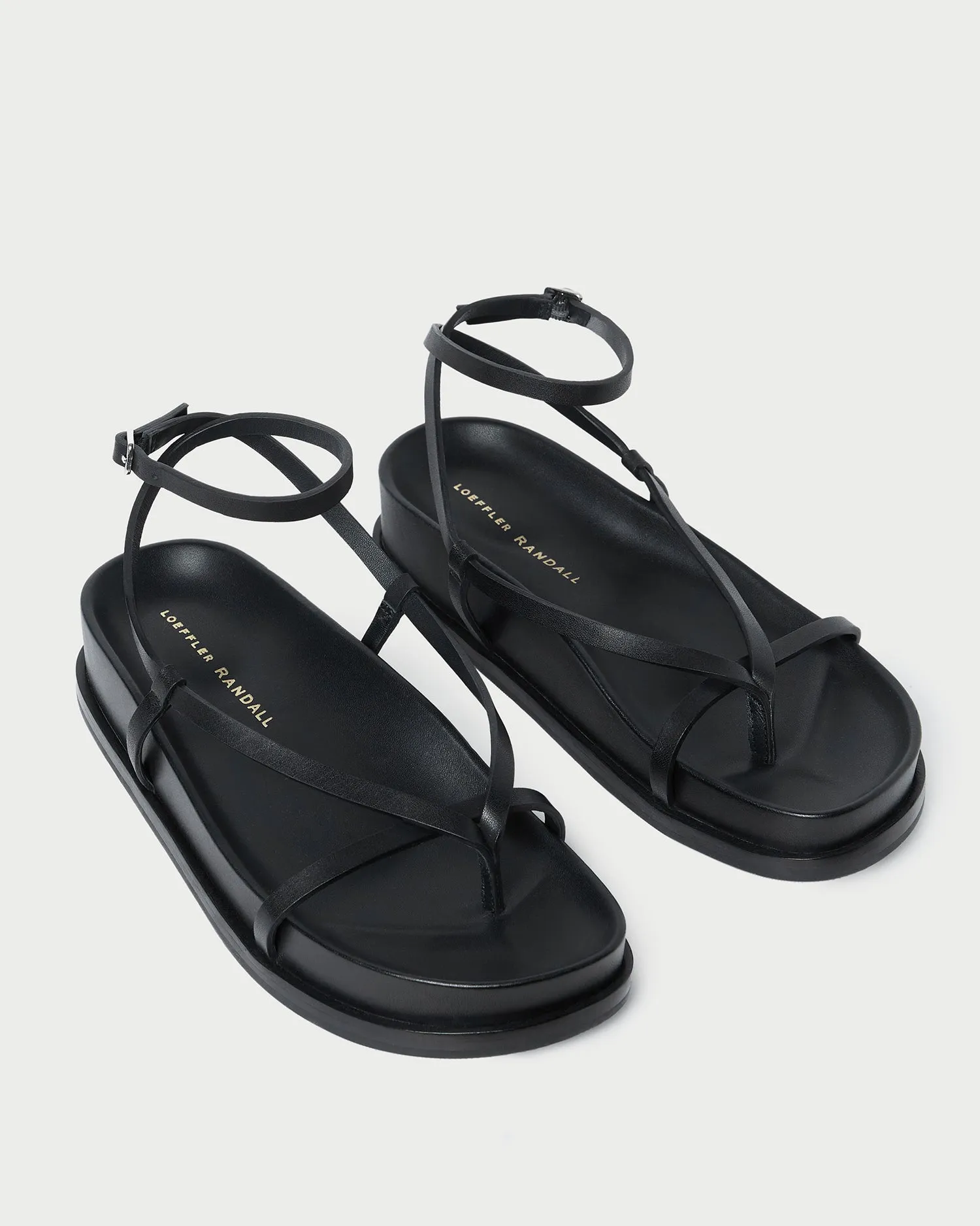 Sonny Black Leather Wrap Sandal -LOEFFLER RANDALL