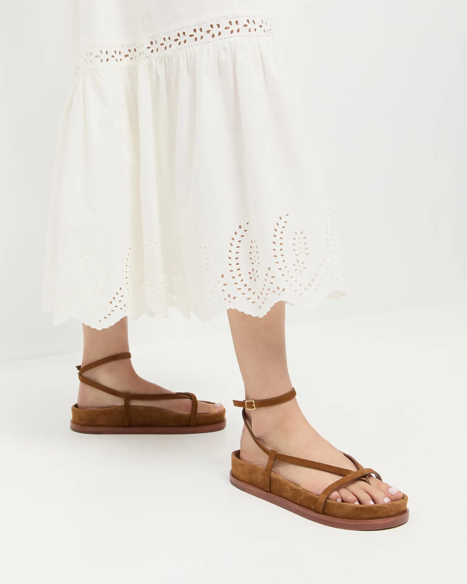 Sonny Cacao Suede Wrap Sandal -LOEFFLER RANDALL