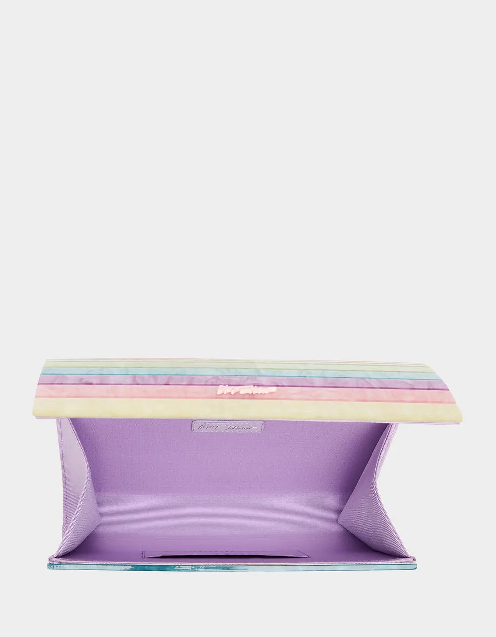 STRIP STRIP HOORAY CLUTCH PASTEL Betsey Johnson