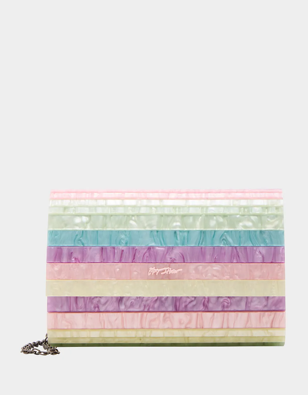 STRIP STRIP HOORAY CLUTCH PASTEL Betsey Johnson