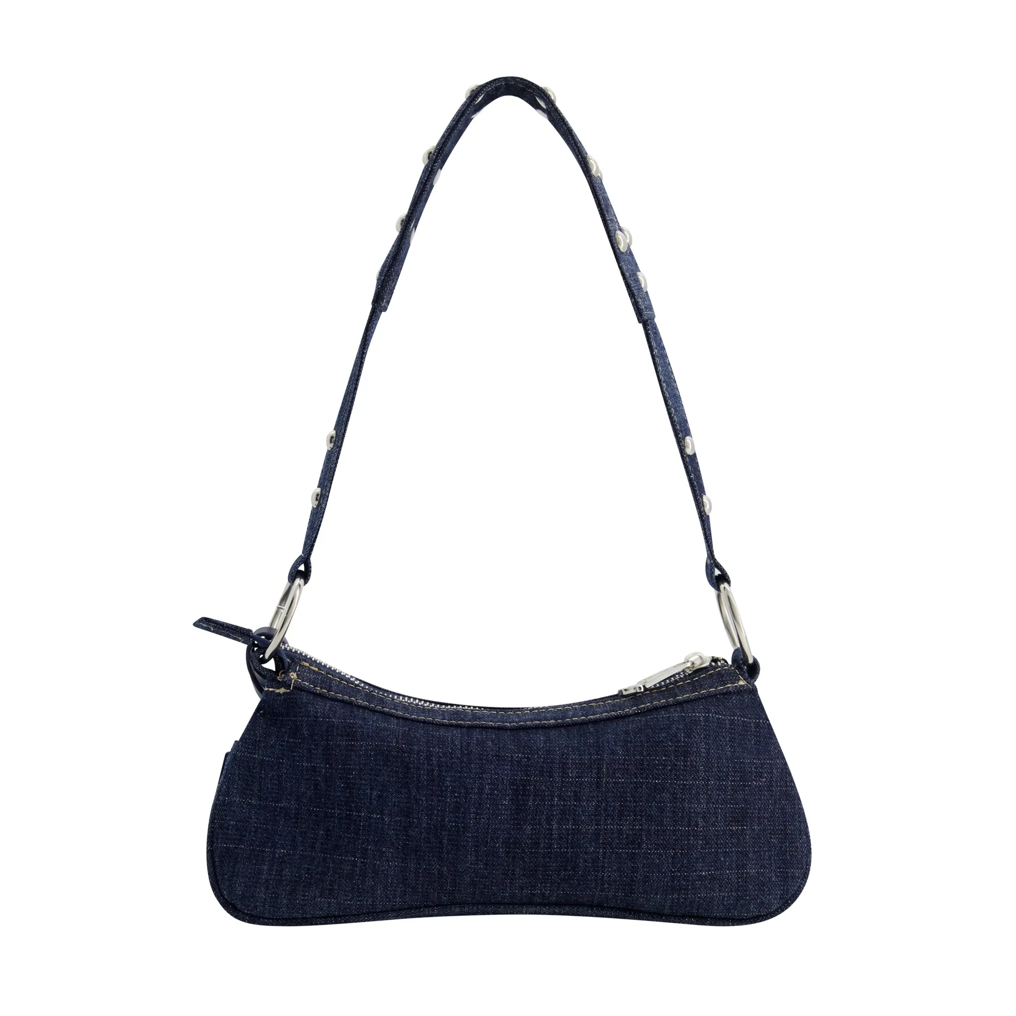 STUDDED HORSESHOE DE True Religion Horseshoe Denim shoulder bag