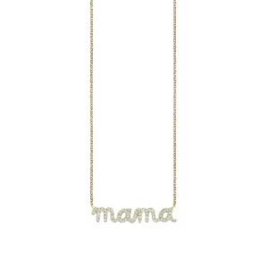 Sydney Evan Gold and Diamond MAMA Necklace