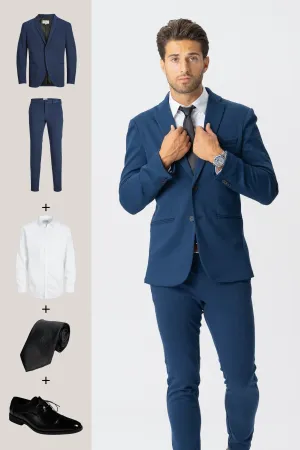 The Original Performance Suit (Blue)   Shirt, Tie & James Shoes - Package Deal