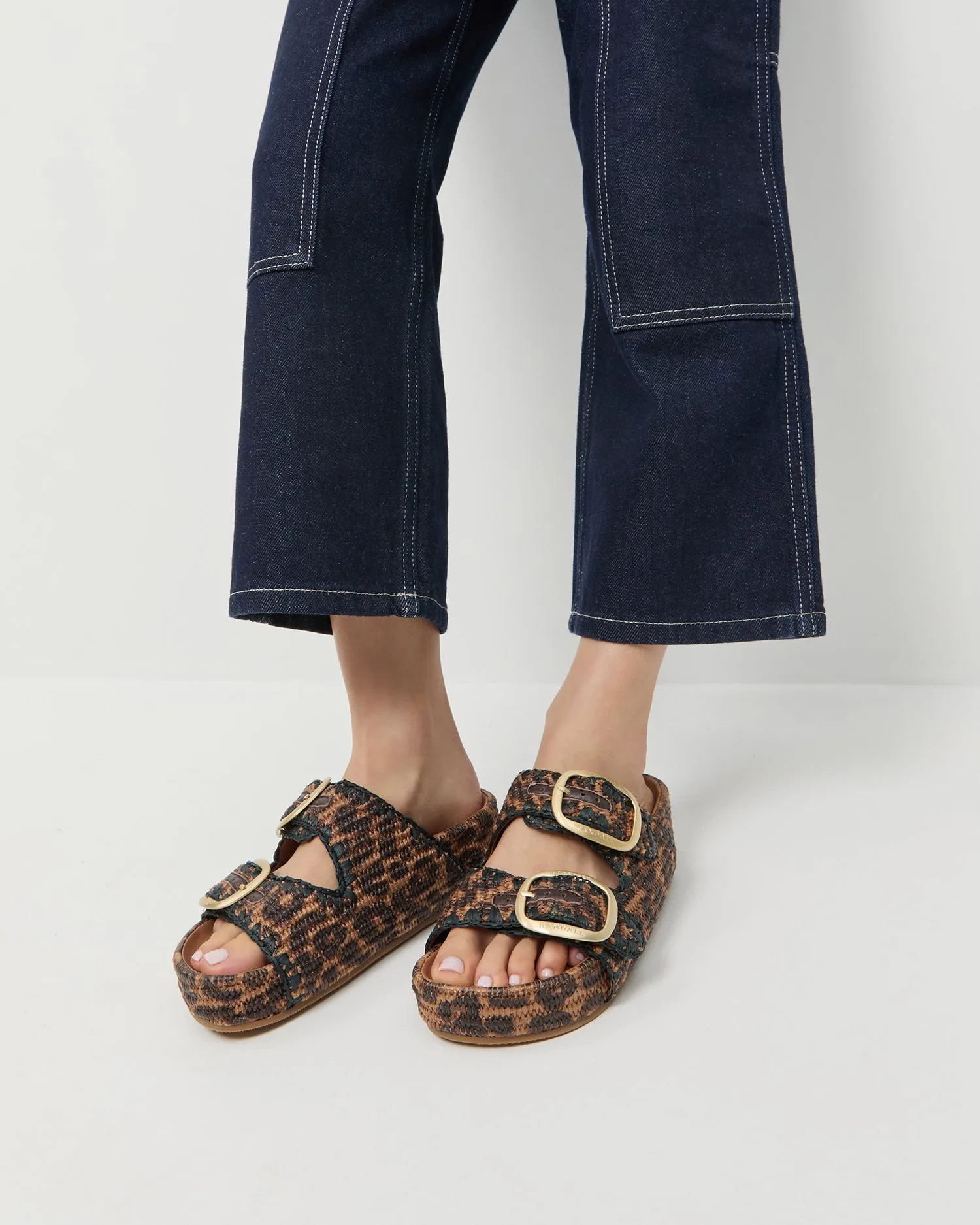 Theo Leopard Two-Band Sandal -LOEFFLER RANDALL