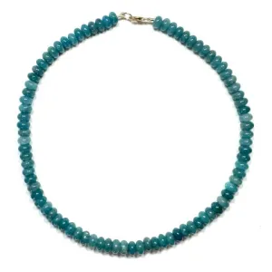 Theodosia Peacock Blue Angelite Candy Necklace