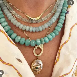 Theodosia Powder Blue Candy Necklace