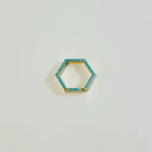 Theodosia Turquoise Hexagon Connector