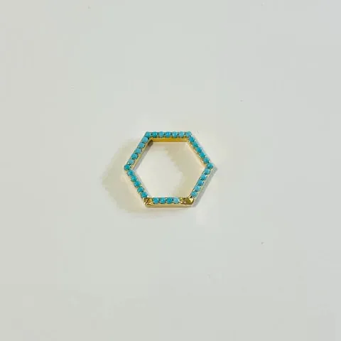 Theodosia Turquoise Hexagon Connector