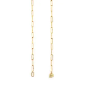 Three Stories Open Diamond Cut Paperclip Chain