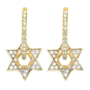 Three Stories Single Open Star of David Charm