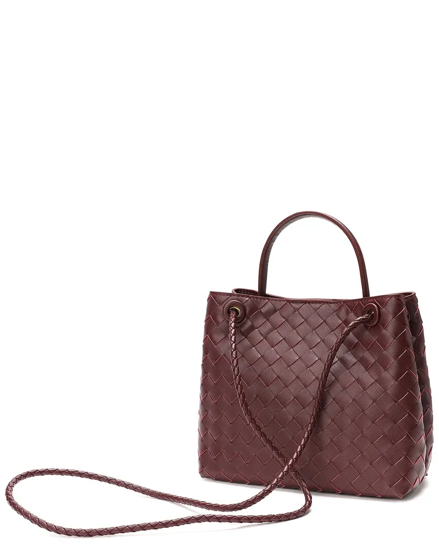Tiffany & Fred Woven Leather Top Handle Shoulder Bag