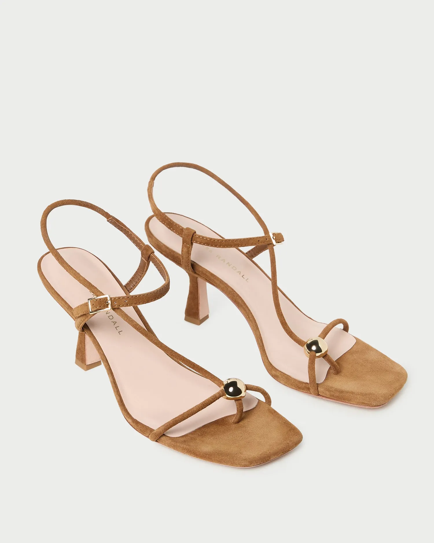 Triana Cacao Suede Mid-Heel Sandal -LOEFFLER RANDALL