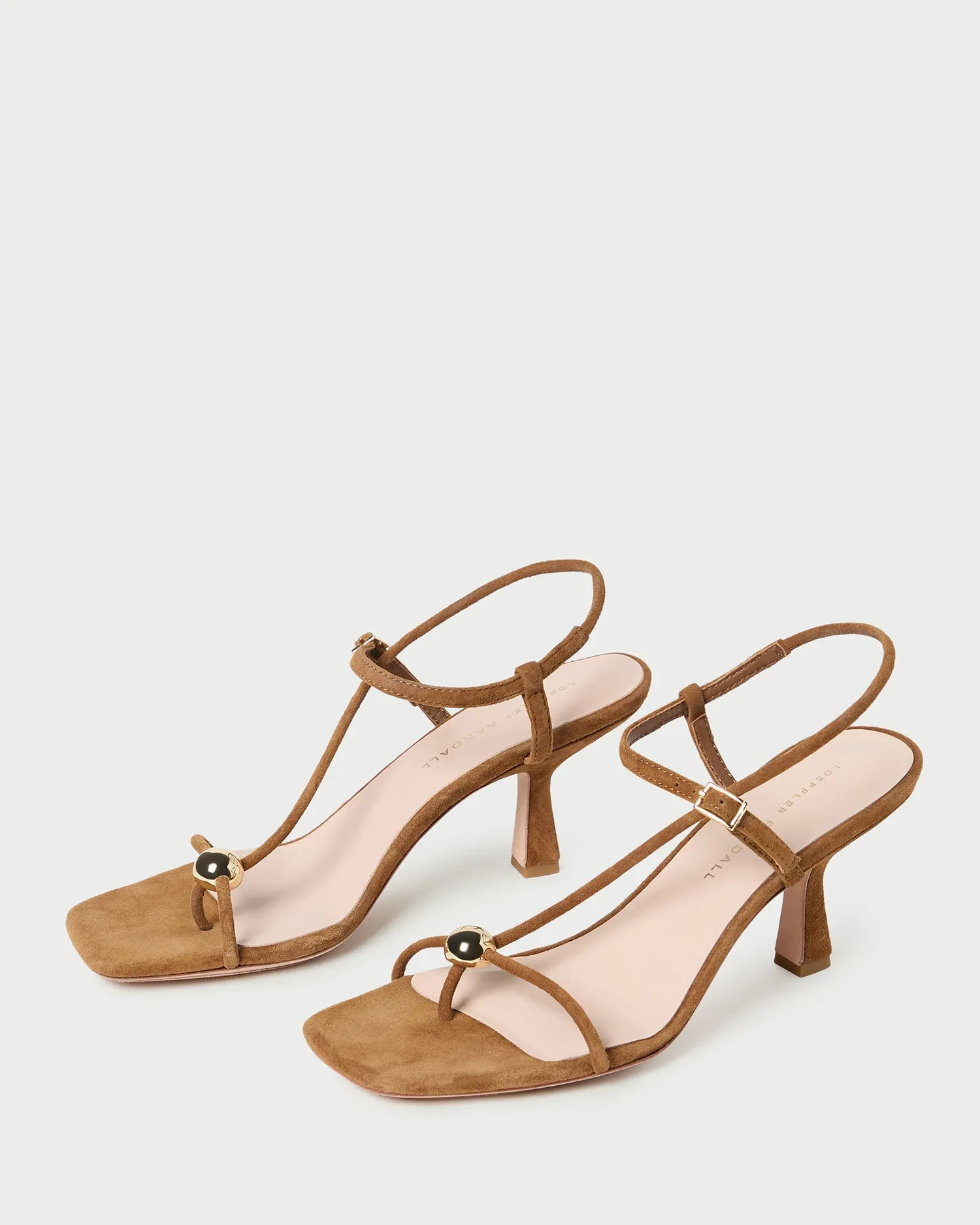 Triana Cacao Suede Mid-Heel Sandal -LOEFFLER RANDALL