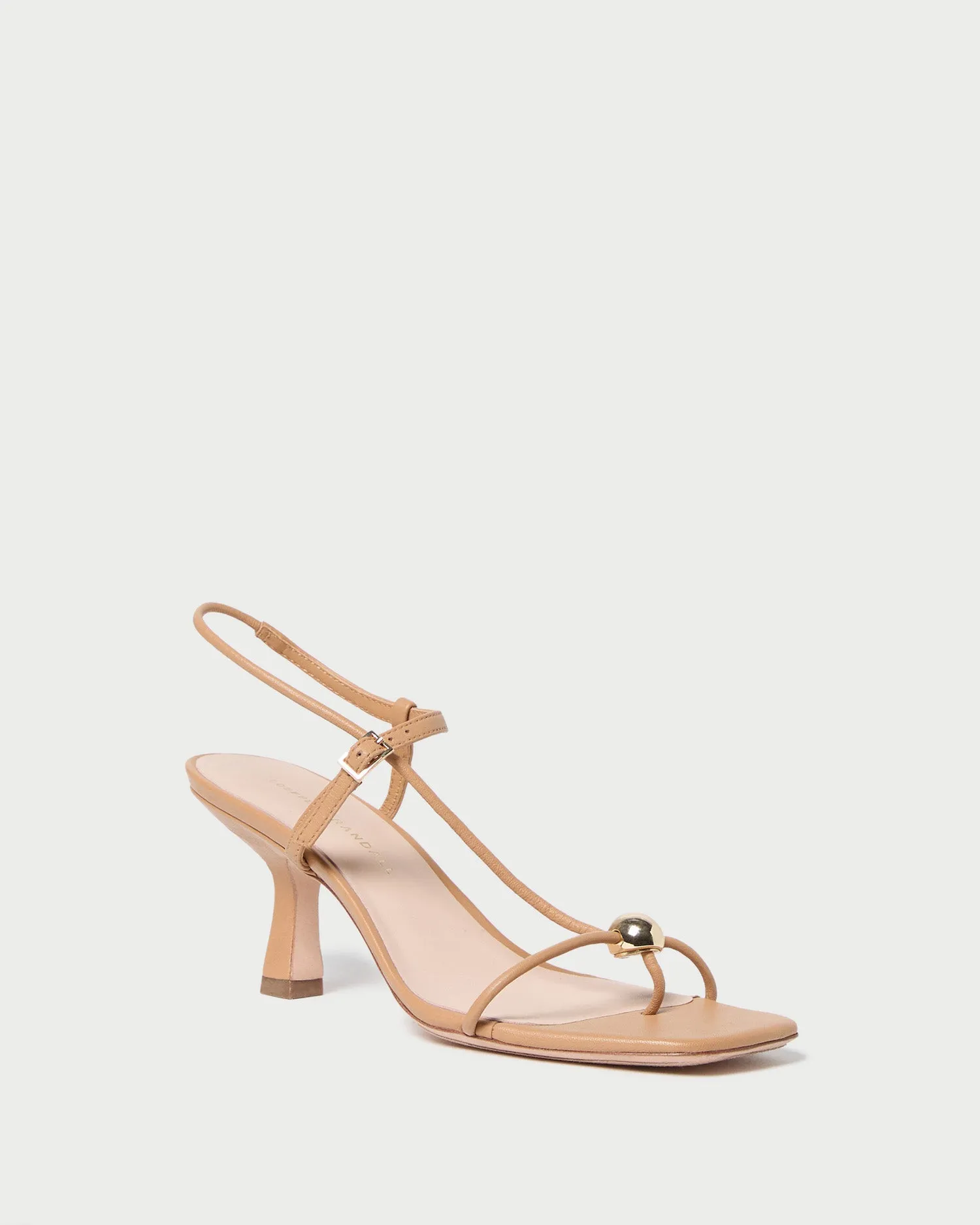 Triana Dune Leather Mid-Heel Sandal -LOEFFLER RANDALL
