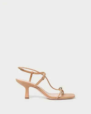 Triana Dune Leather Mid-Heel Sandal -LOEFFLER RANDALL
