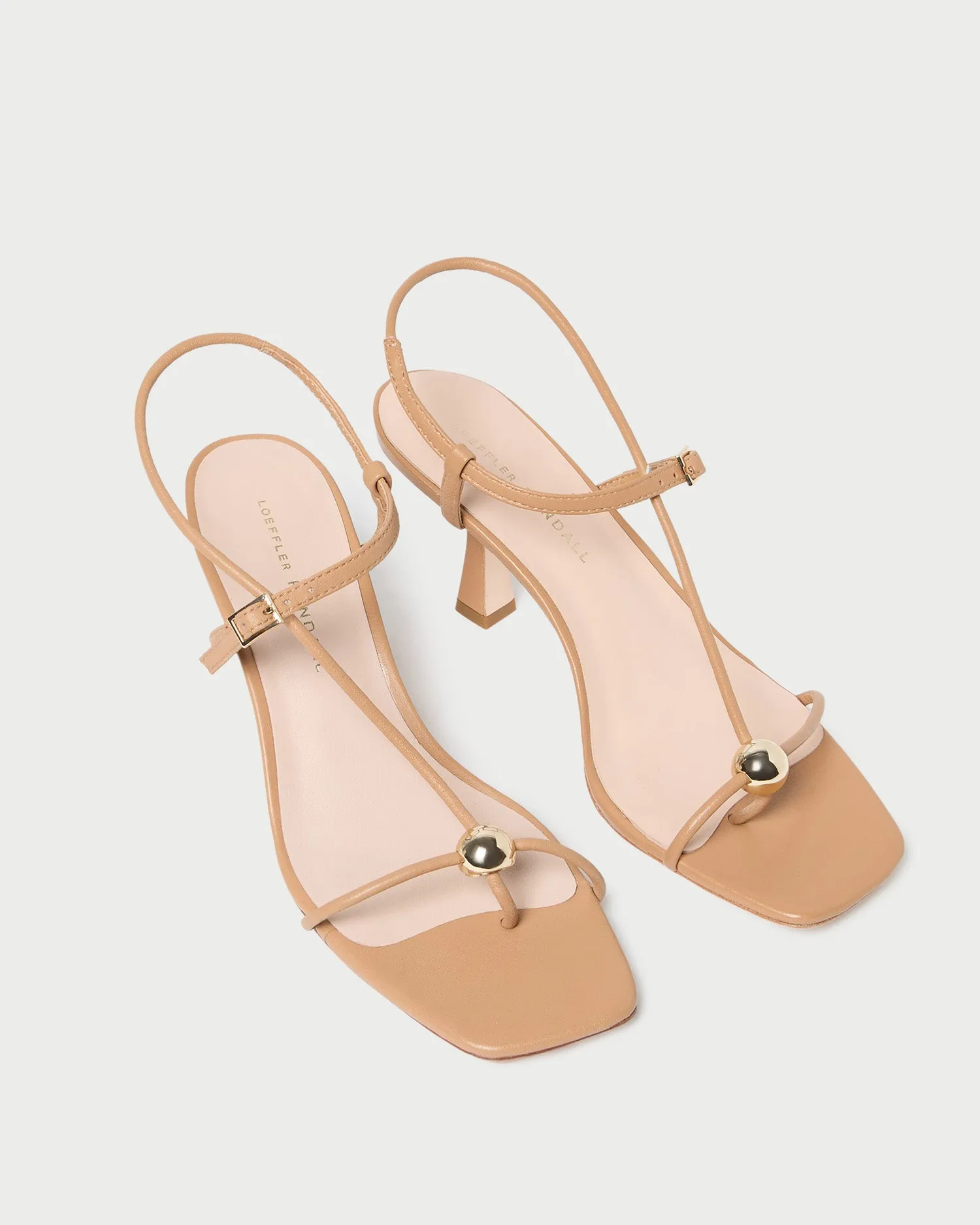 Triana Dune Leather Mid-Heel Sandal -LOEFFLER RANDALL