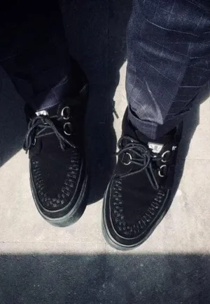 T.U.K. - Creeper Sneaker Black Faux Suede - Shoes