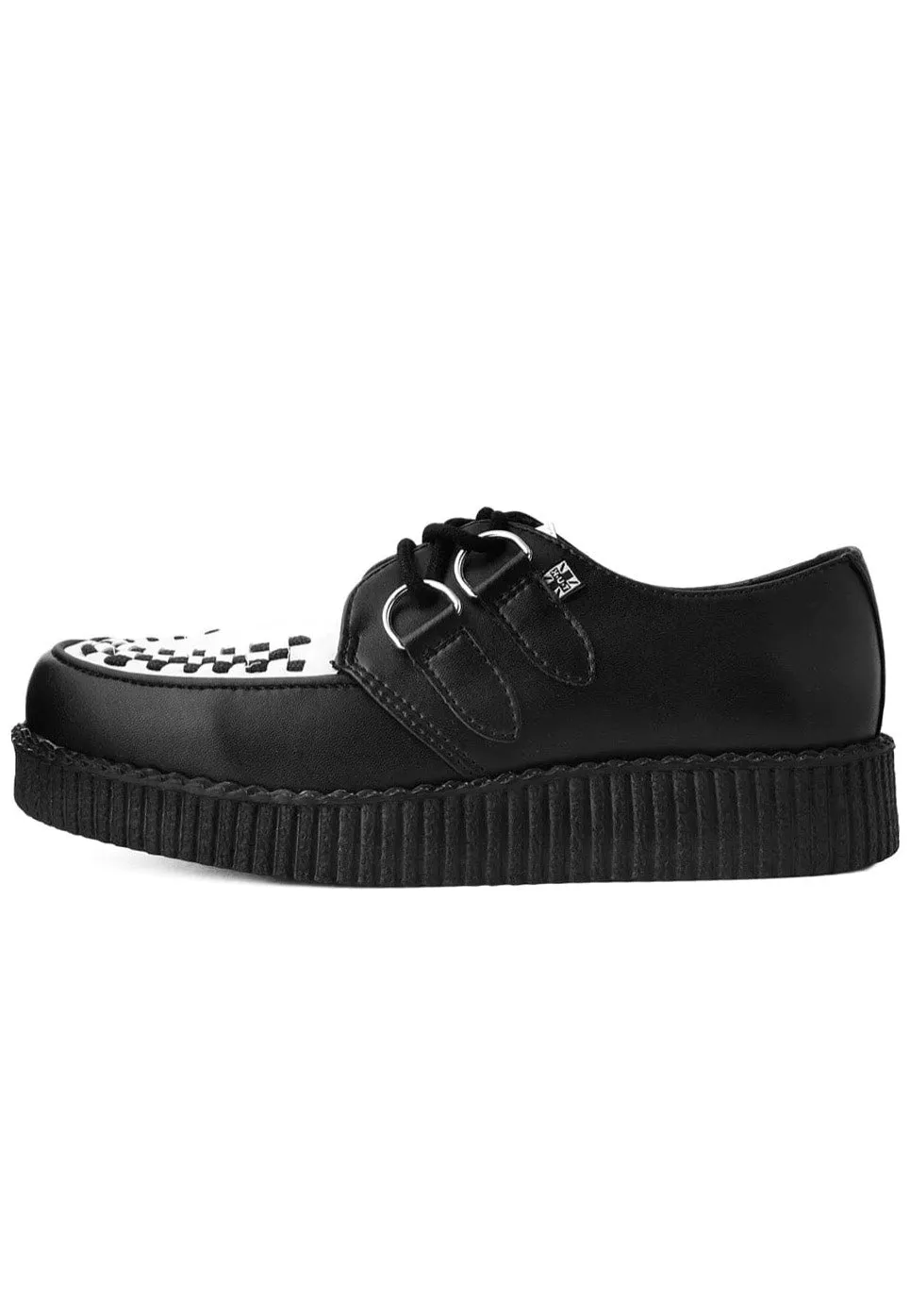 T.U.K. - Low Flex Round Toe Creeper Black/White - Girl Shoes