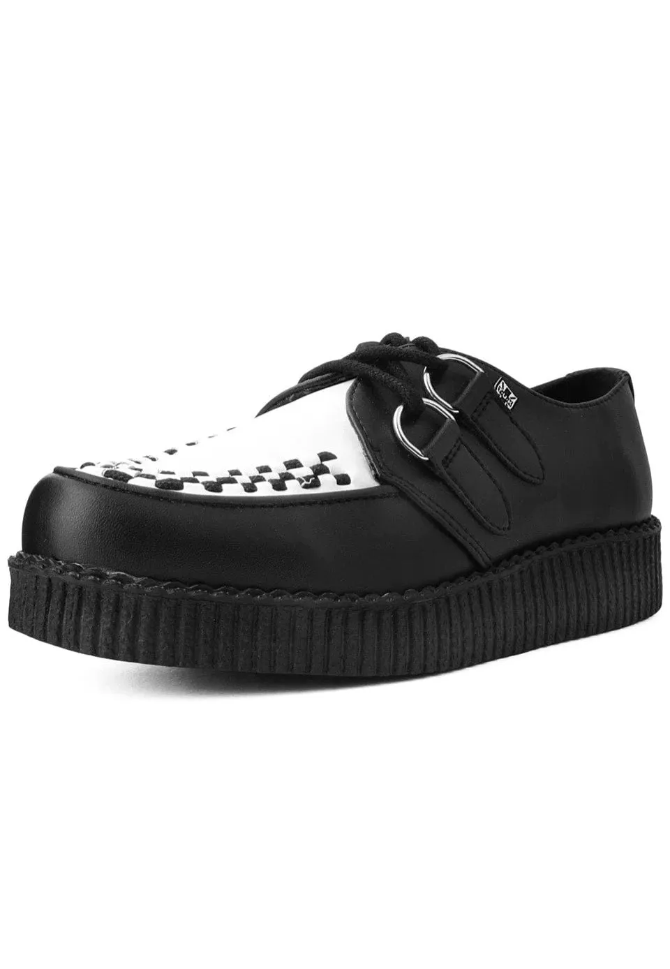 T.U.K. - Low Flex Round Toe Creeper Black/White - Girl Shoes