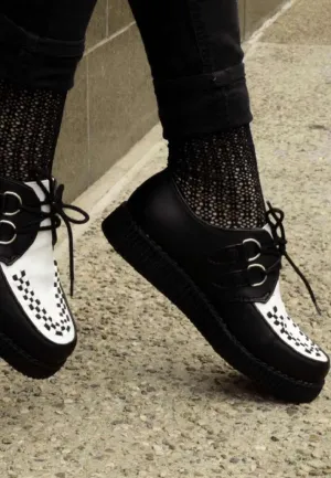 T.U.K. - Low Flex Round Toe Creeper Black/White - Girl Shoes