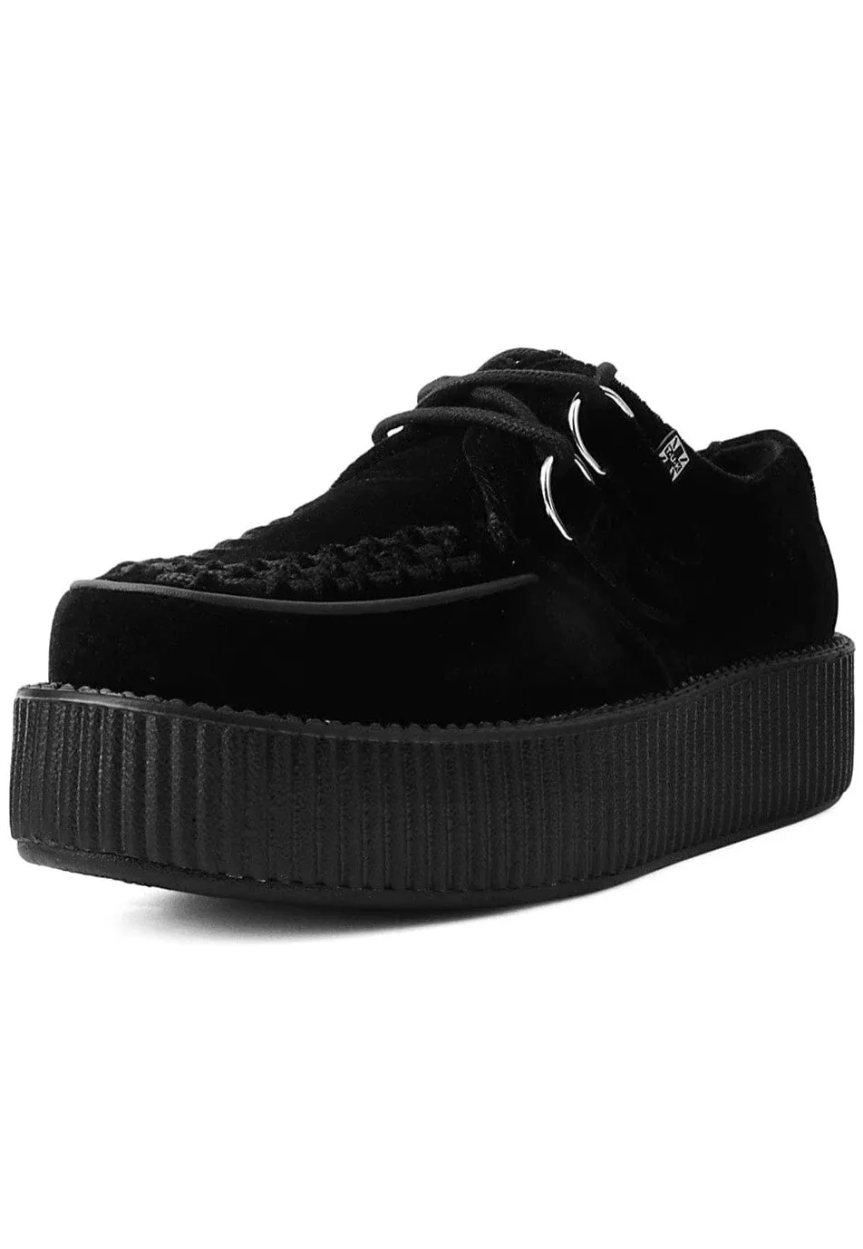 T.U.K. - Viva Mondo Creeper Black Velvet - Girl Shoes