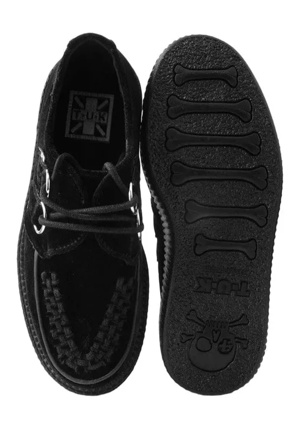 T.U.K. - Viva Mondo Creeper Black Velvet - Girl Shoes