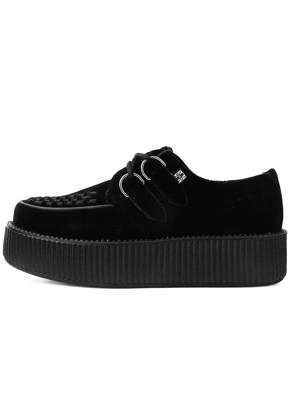 T.U.K. - Viva Mondo Creeper Black Velvet - Girl Shoes