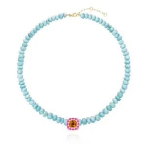 Van Den Abeele Stella Larimar Necklace