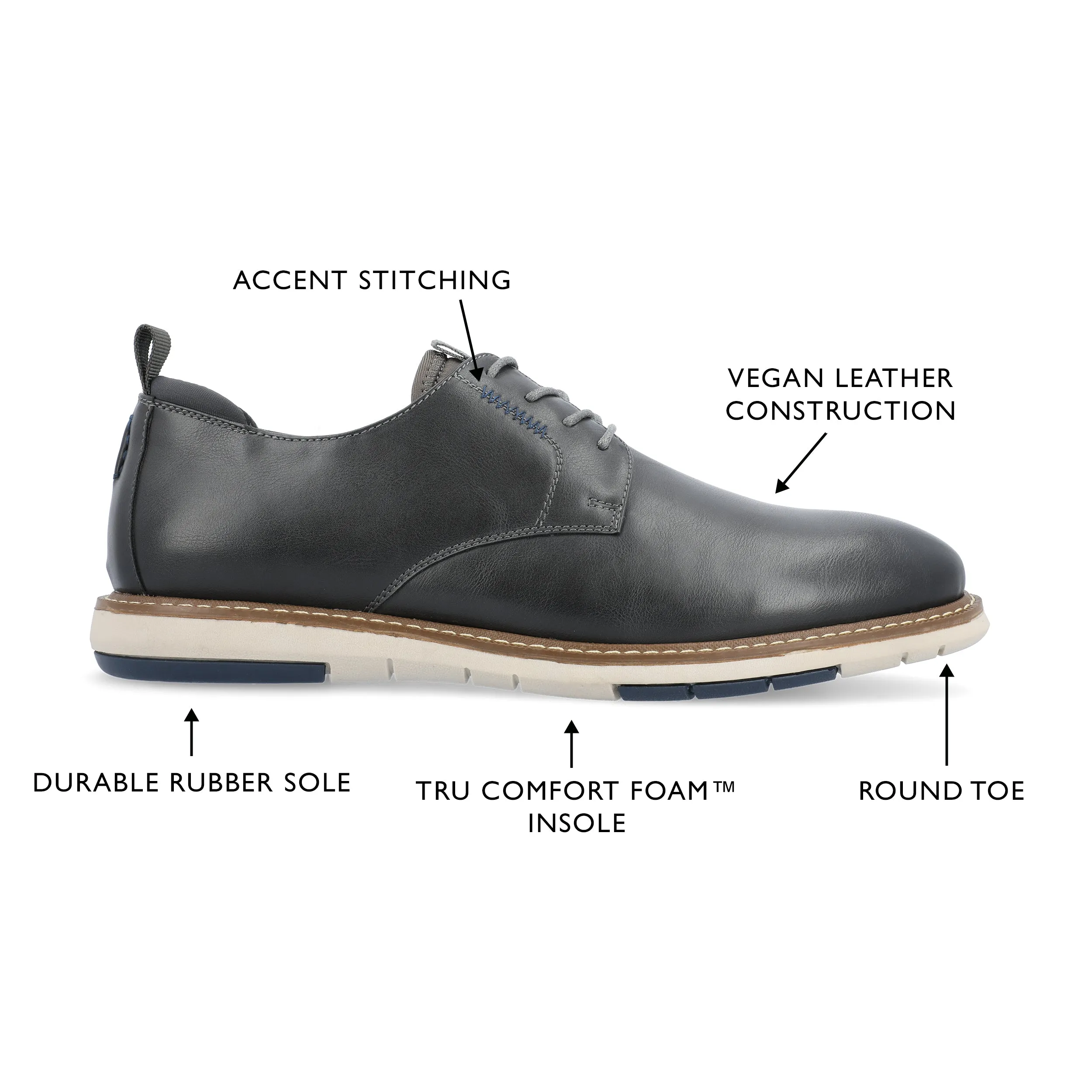 Vance Co. Thad Lace-up Hybrid Derby
