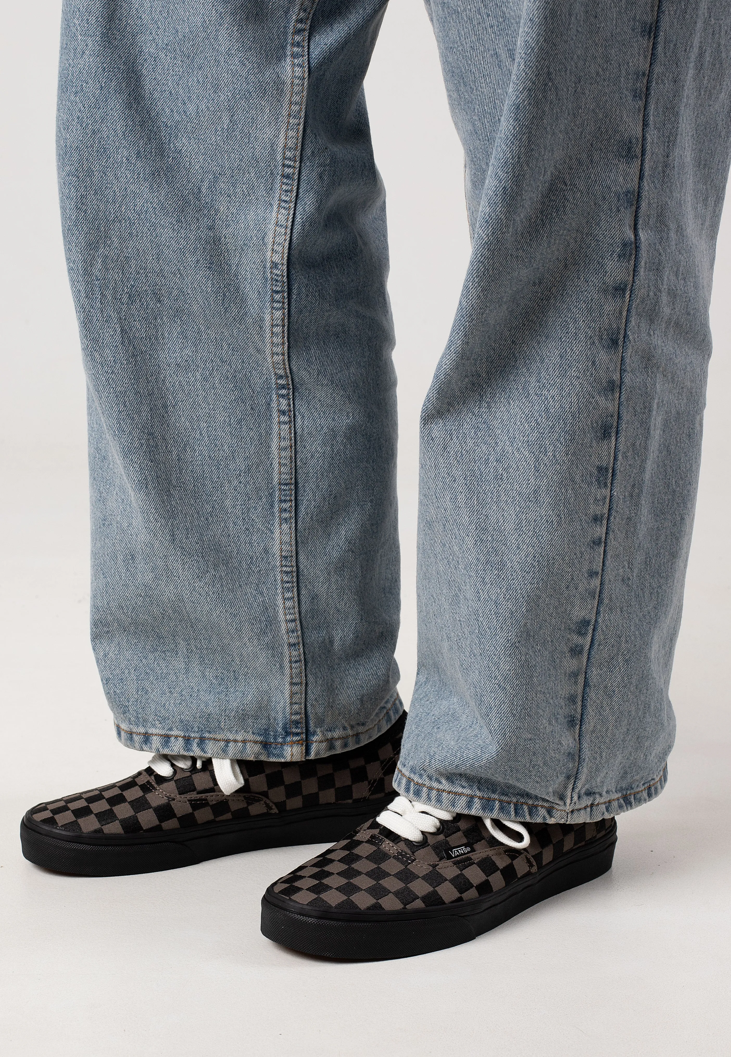 Vans - Authentic Embroidered Checker Black - Shoes