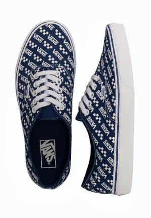 Vans - Authentic (Logo Repeat) Tr Bl/True White - Shoes