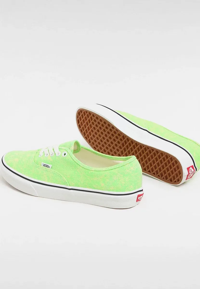 Vans - Authentic Neon Acid Wash Green - Shoes