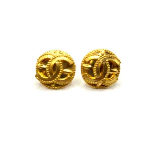 Vintage Chanel Gold Clip On Earring
