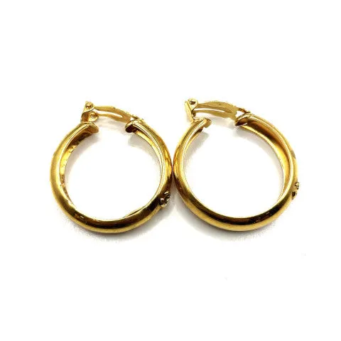 Vintage Chanel Gold Hoop Earrings