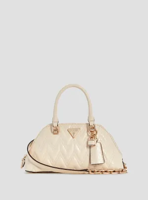 White Adelard Satchel Bag Guess