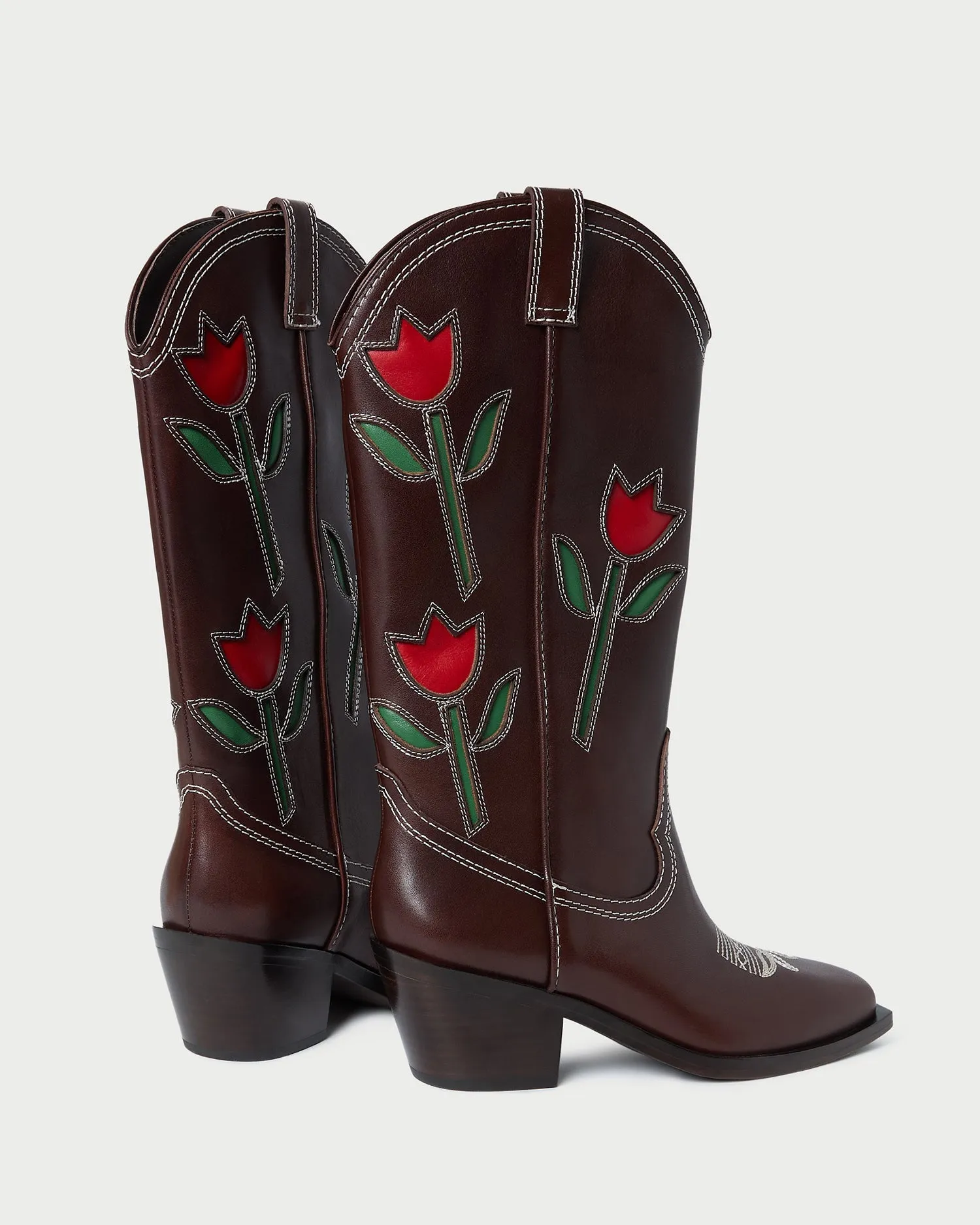 Wilder Espresso Tulip Leather Boot -LOEFFLER RANDALL
