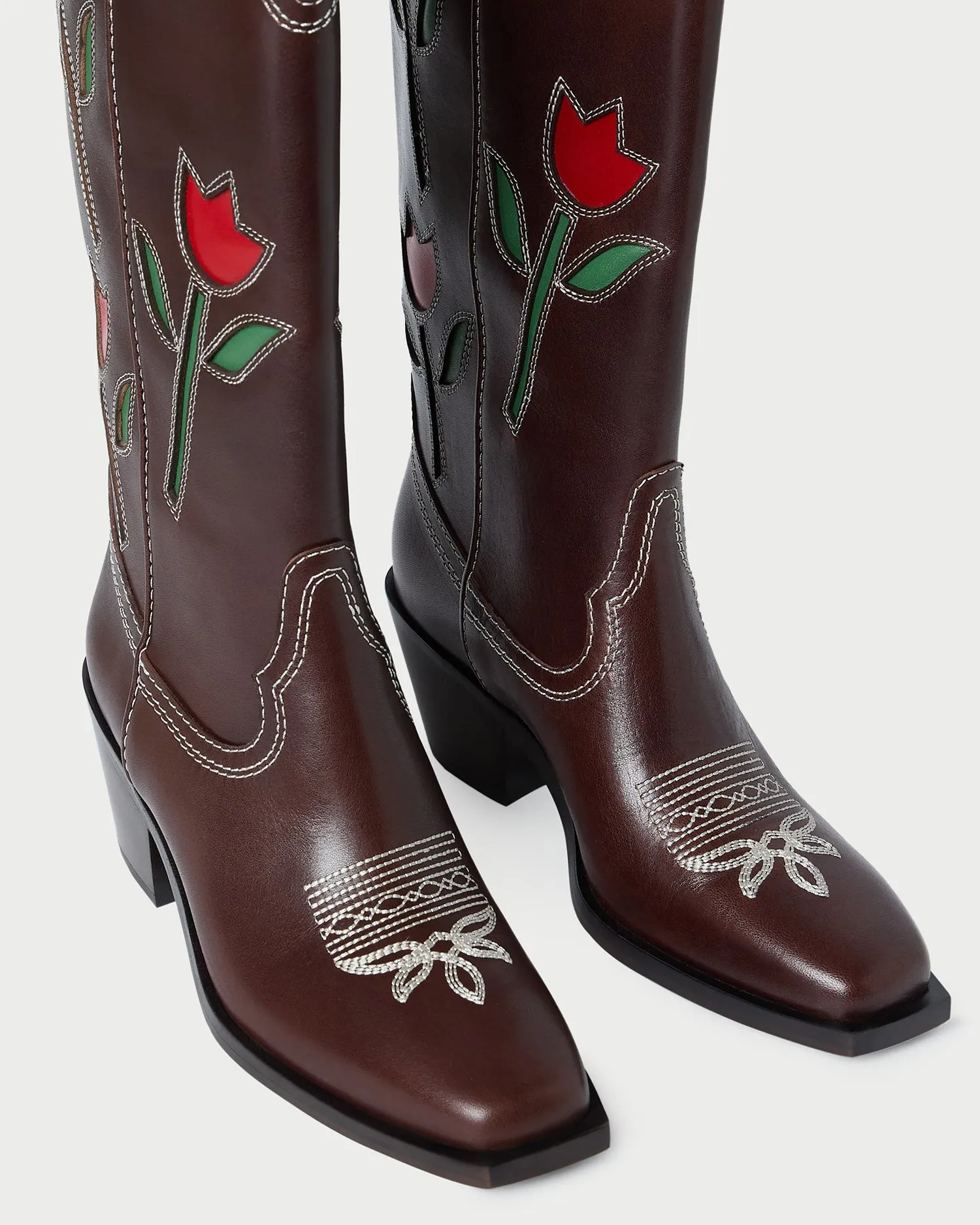 Wilder Espresso Tulip Leather Boot -LOEFFLER RANDALL