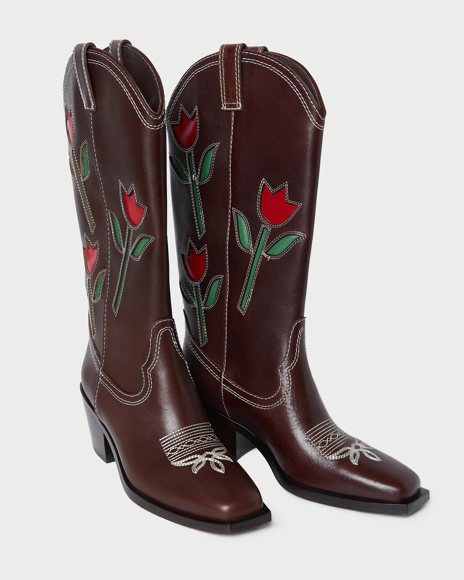 Wilder Espresso Tulip Leather Boot -LOEFFLER RANDALL